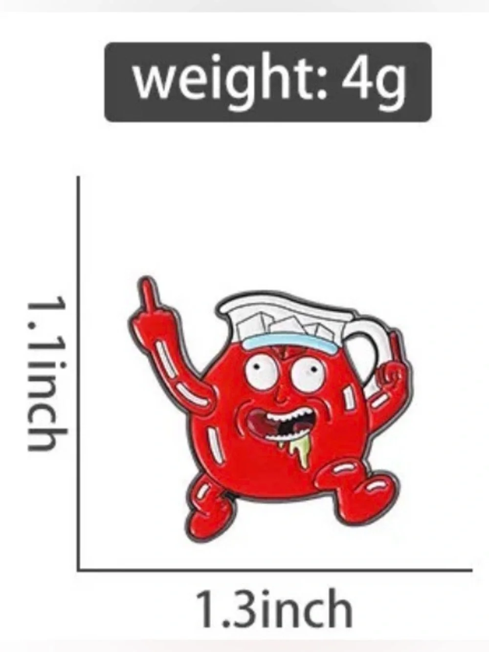 Funky Drink Man Enamel Pin – Funny Retro Beverage Cartoon Lapel Pin